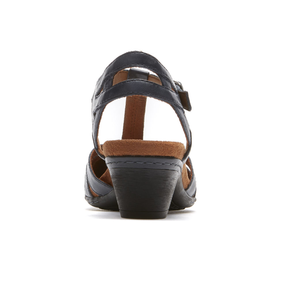 Rockport Sandaler Dam Marinblå - Cobb Hill Aubrey T-Strap - XSHET3715